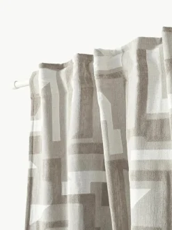 Ondoorzichtig chenille gordijn Felice met lusband, 2 stuks^Westwing Collection Sale