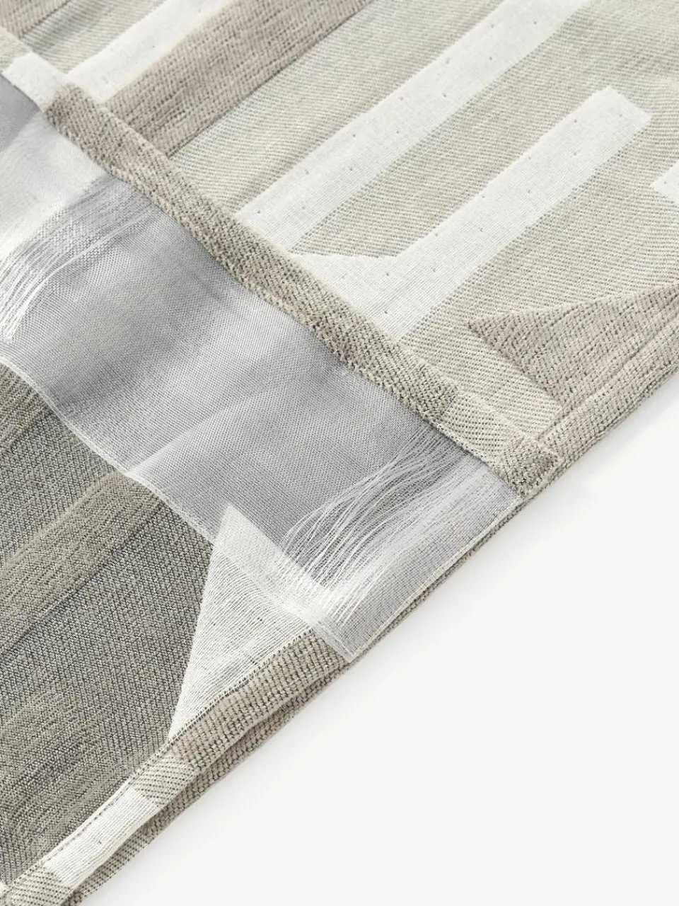 Ondoorzichtig chenille gordijn Felice met lusband, 2 stuks^Westwing Collection Sale
