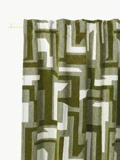 Ondoorzichtig chenille gordijn Felice met lusband, 2 stuks^Westwing Collection Online
