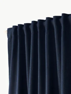 Ondoorzichtig gordijn Jensen met multiband, 2 stuks^Westwing Collection Clearance