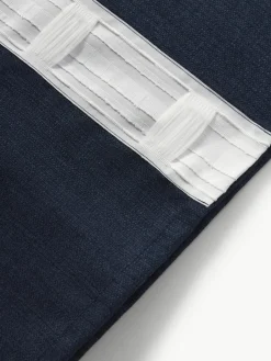 Ondoorzichtig gordijn Jensen met multiband, 2 stuks^Westwing Collection Clearance