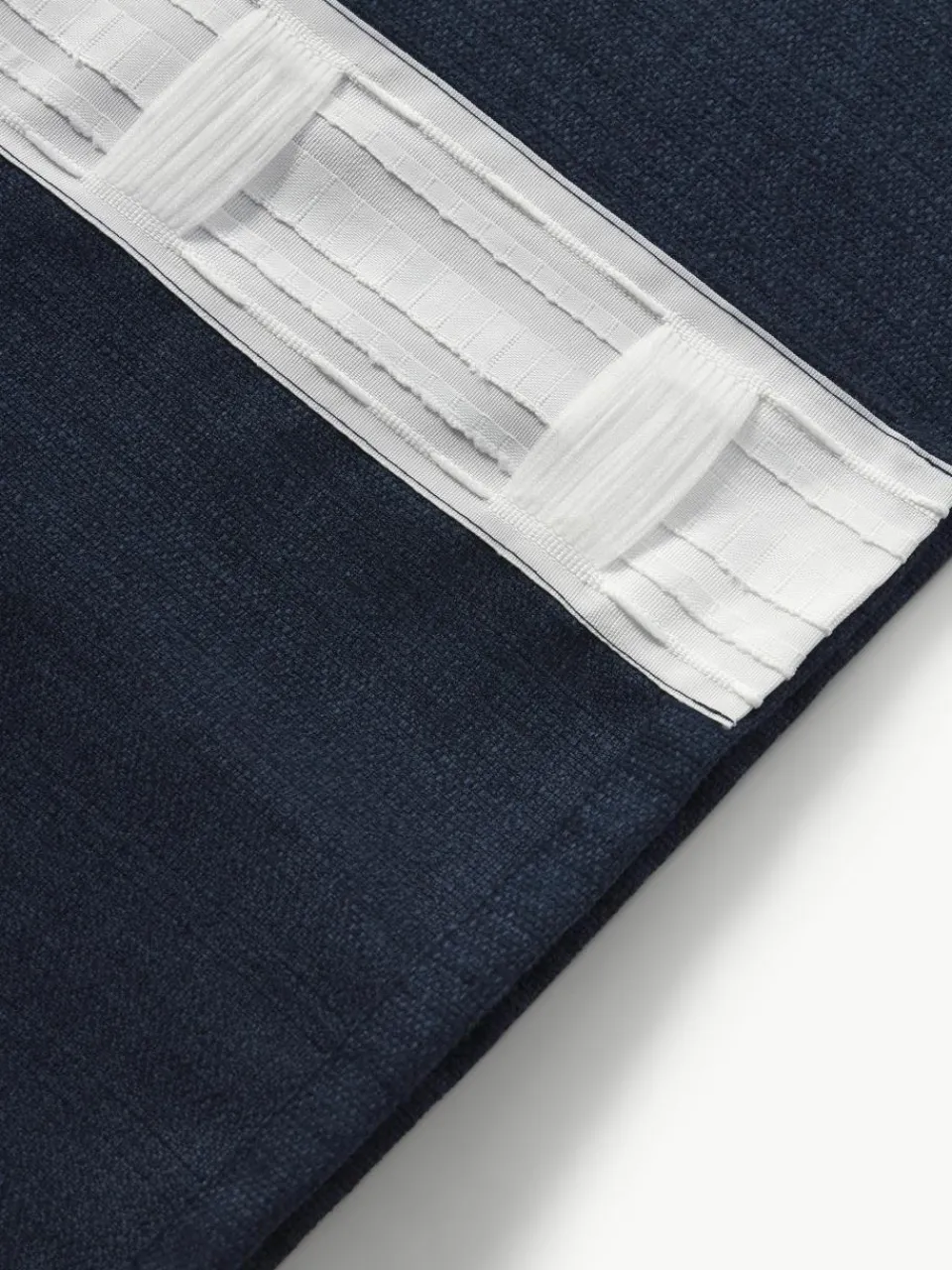 Ondoorzichtig gordijn Jensen met multiband, 2 stuks^Westwing Collection Clearance