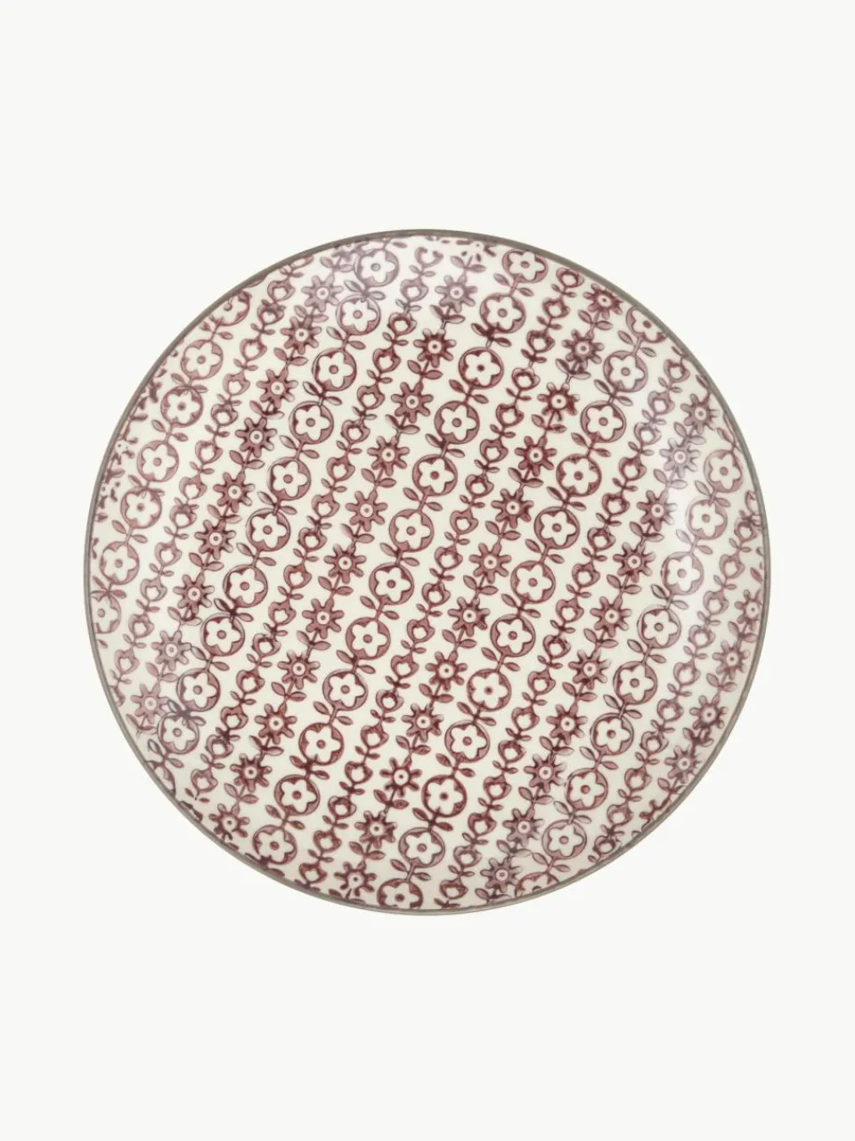 Ontbijtbord Karine met klein patroon, set van 4^Bloomingville Hot
