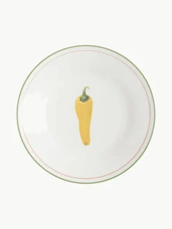 Ontbijtbord Vegetable van beenderporselein, set van 4^&k Amsterdam New