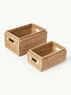 Opbergmanden Lurdes met deksel, 2-delig^Westwing Collection Discount