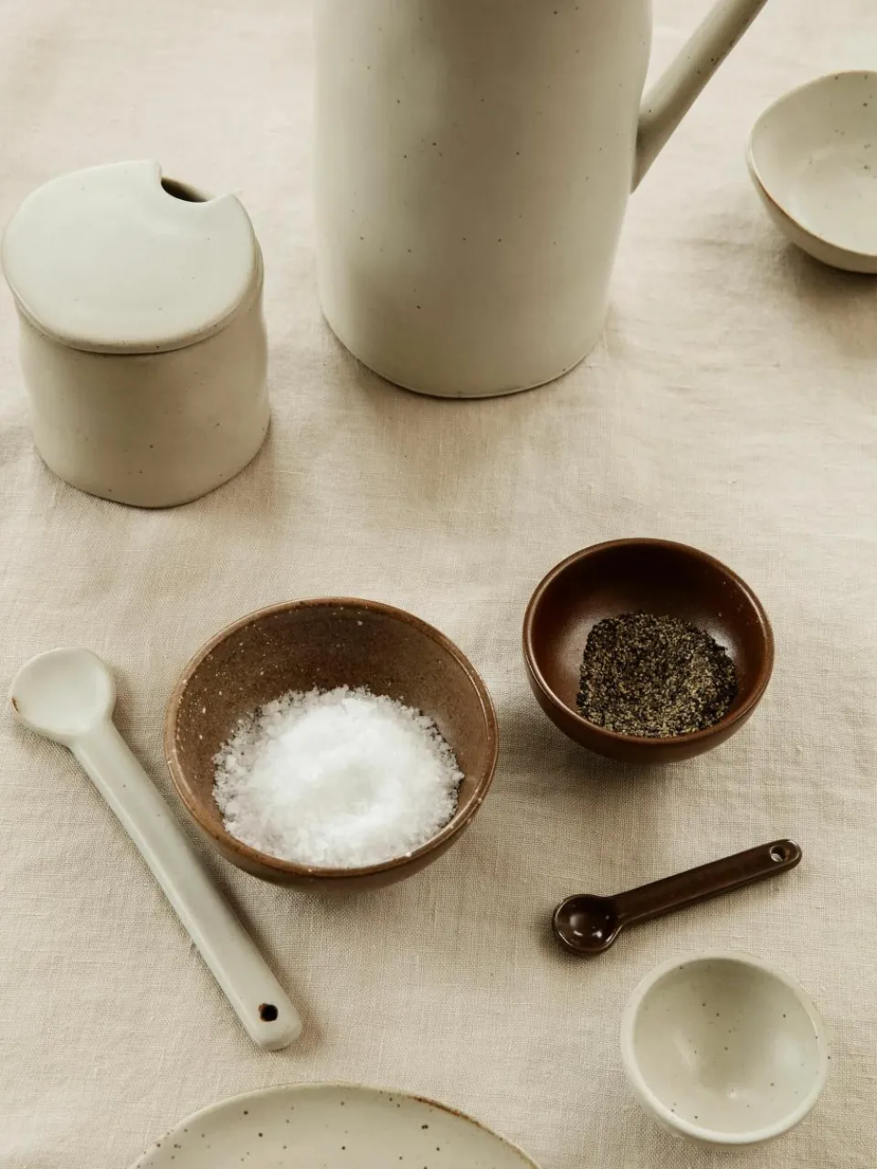Opbergpot Flow met opscheplepel, 3-delig^ferm LIVING Best