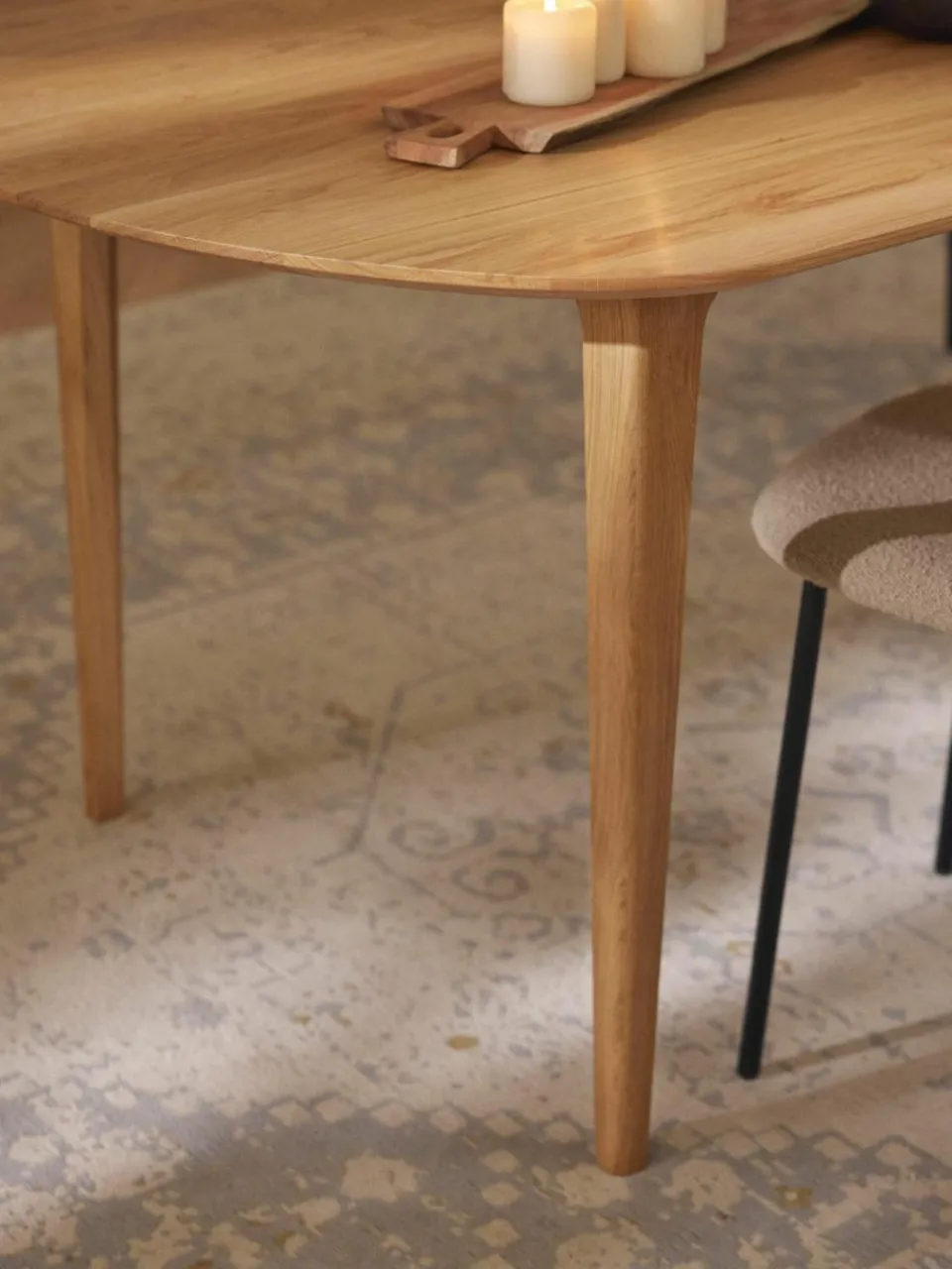 Ovale eettafel Archie van eikenhout, 200 x 100 cm^Westwing Collection Discount