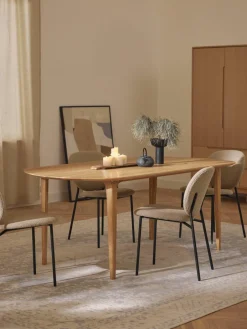 Ovale eettafel Archie van eikenhout, 200 x 100 cm^Westwing Collection Discount
