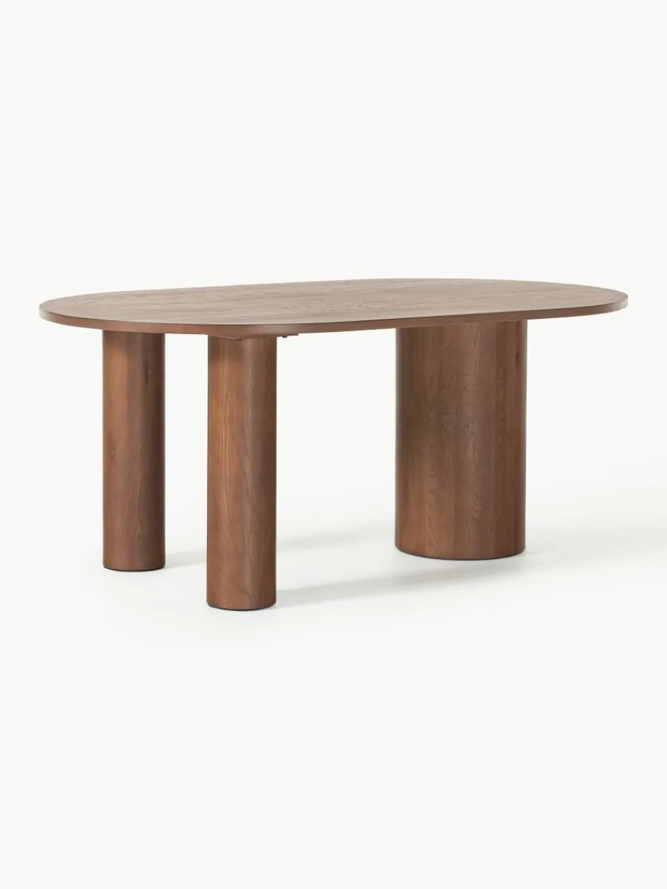 Ovale eettafel Dunia van eikenhout, 180 x 110 cm^Westwing Collection Fashion