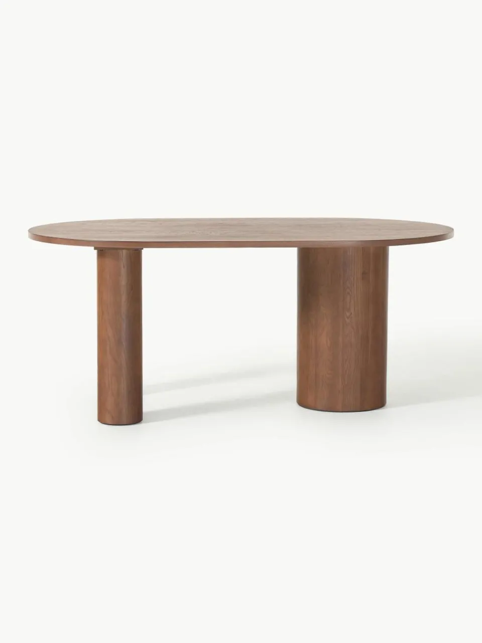 Ovale eettafel Dunia van eikenhout, 180 x 110 cm^Westwing Collection Fashion