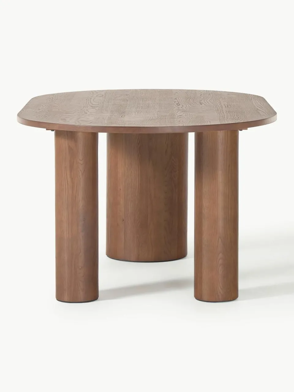 Ovale eettafel Dunia van eikenhout, 180 x 110 cm^Westwing Collection Fashion