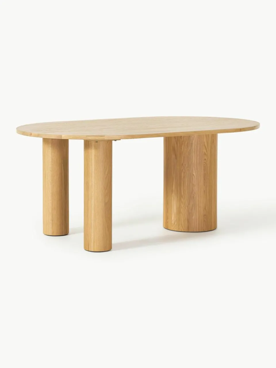 Ovale eettafel Dunia van eikenhout, 180 x 110 cm^Westwing Collection Sale