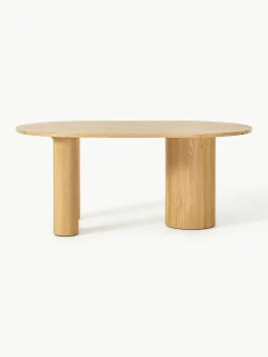 Ovale eettafel Dunia van eikenhout, 180 x 110 cm^Westwing Collection Sale