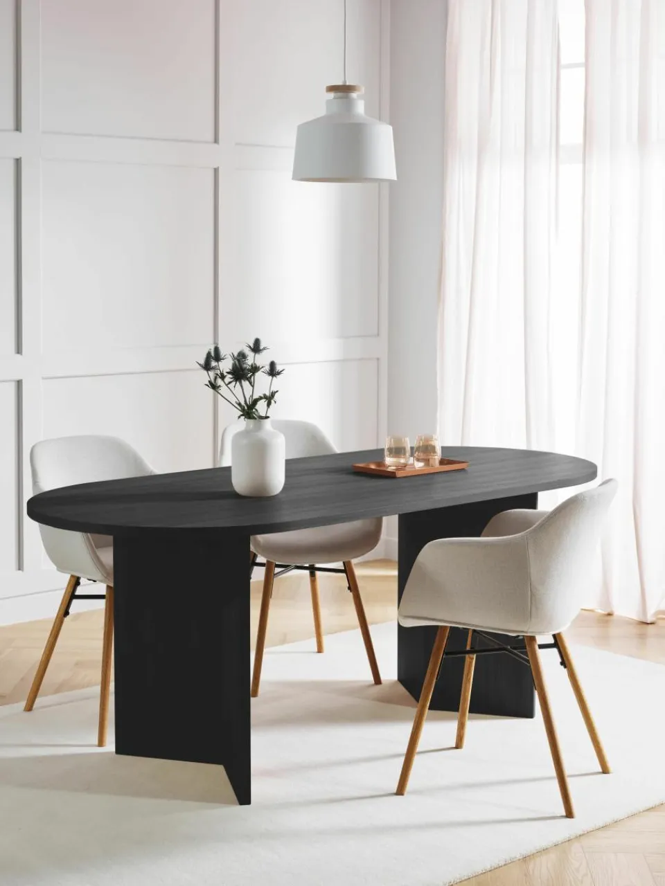 Ovale houten eettafel Toni, 200 x 90 cm^Westwing Collection Online
