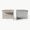 Ovale salontafels Leander van metaal en marmer, set van 2^Westwing Collection Outlet