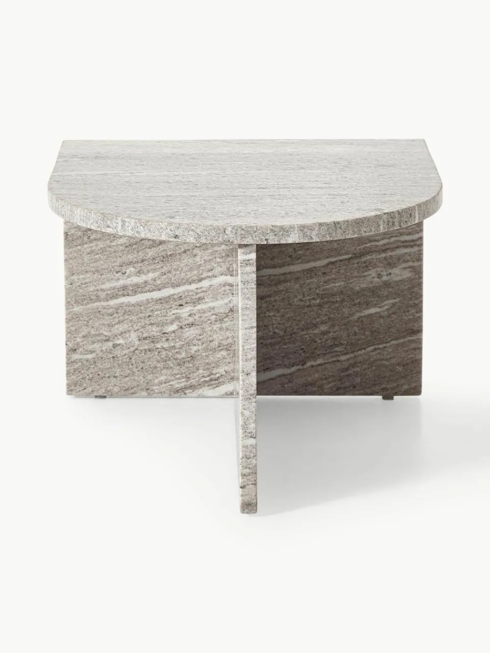 Ovale salontafels Leander van metaal en marmer, set van 2^Westwing Collection Outlet