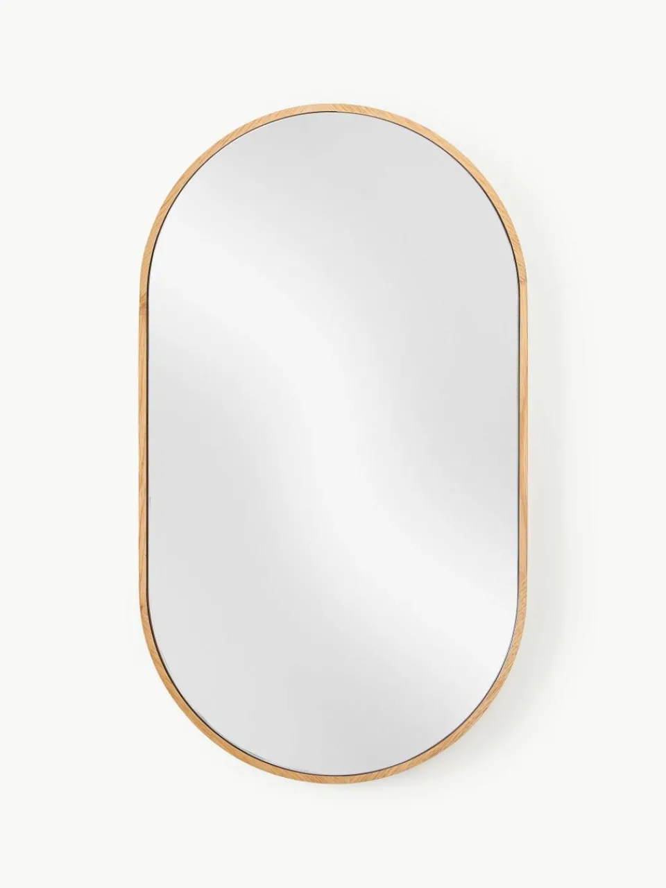 Ovale wandspiegel Avery met eikenhouten lijst^Westwing Collection Clearance