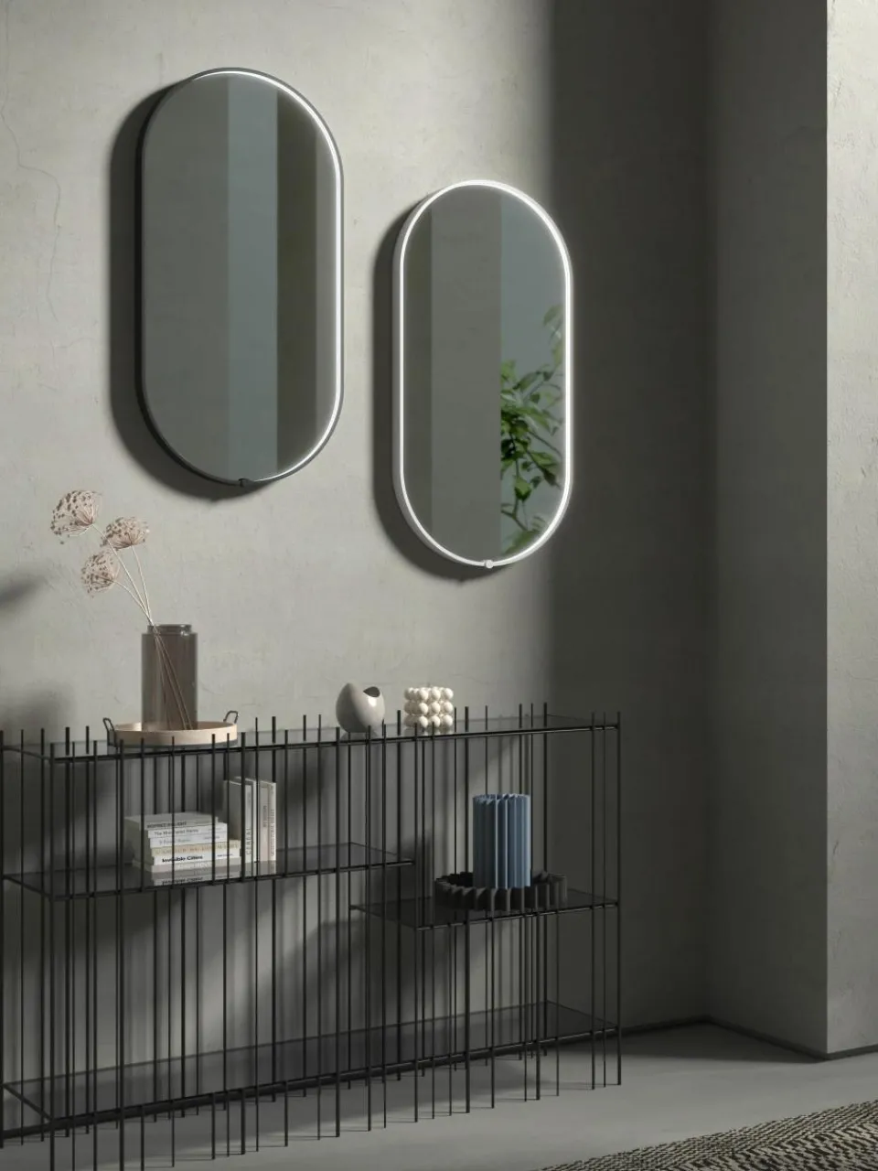 Ovale wandspiegel Avior met LED-verlichting^Vanita&Casa Fashion