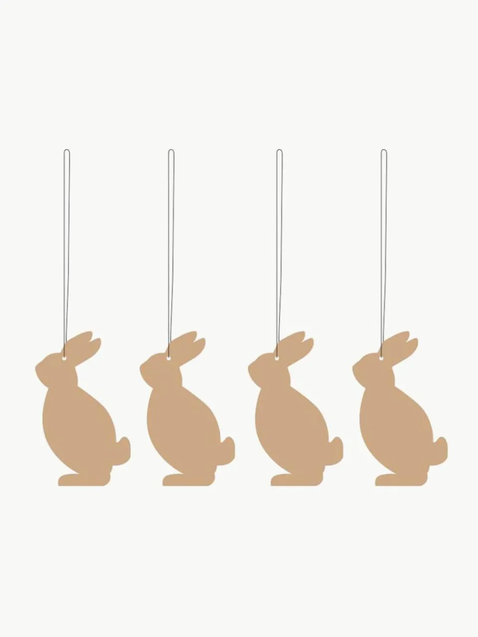 Paasdecoratie hangers Haas, 4 stuks^Cooee Design Clearance