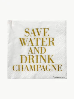 Papieren servetten Save Water, 20 stuks^Bloomingville New