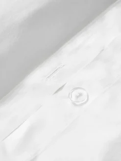 Perkalkatoenen dekbedovertrek Vidal met getuft sneeuwvlokmotief^Westwing Collection Online