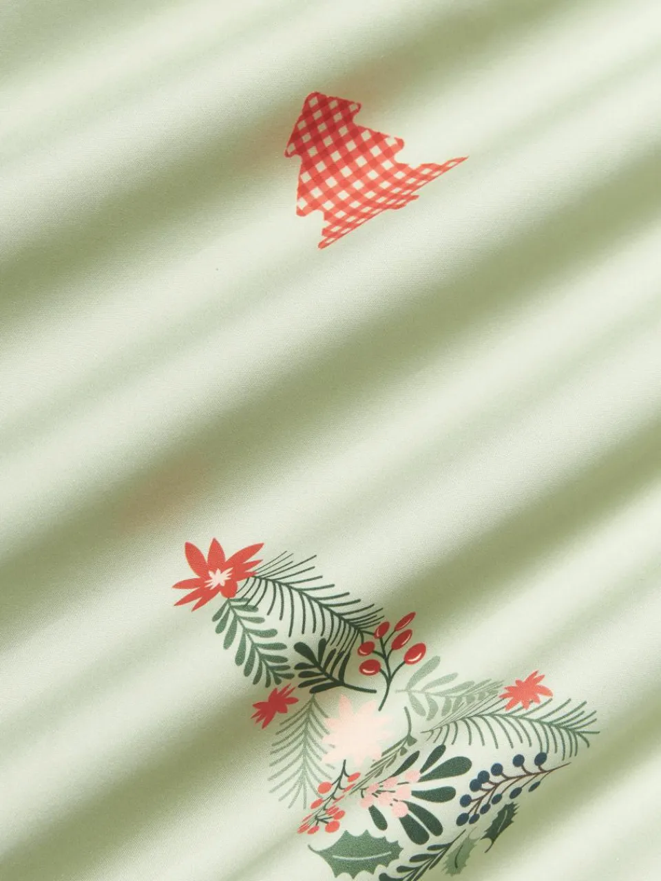 Perkalkatoenen dekbedovertrek Pine^Westwing Collection Fashion