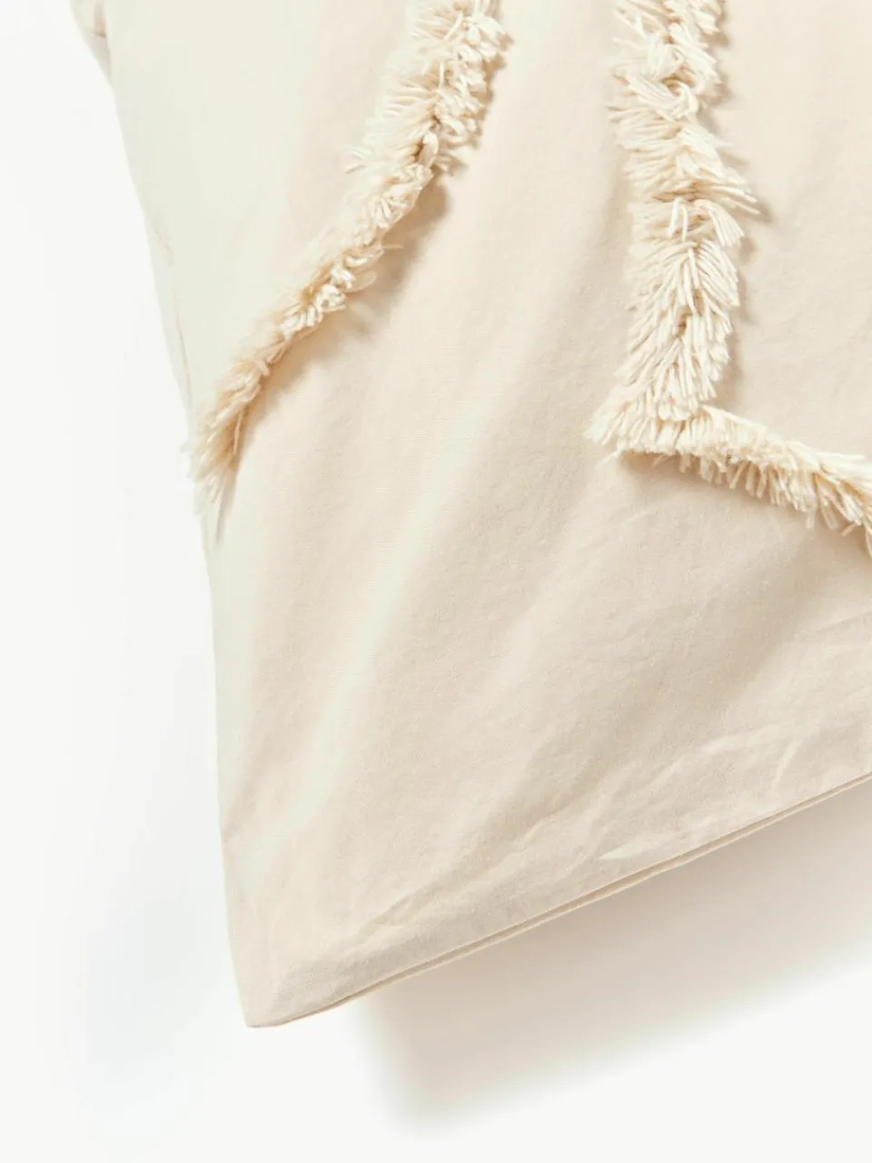 Perkalkatoenen kussenhoes Madeline met getufte decoratie^Westwing Collection Online
