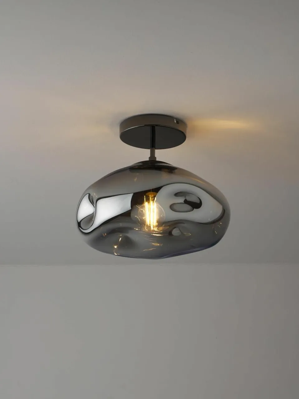 Plafondlamp Amora van gespiegeld glas^Westwing Collection Fashion
