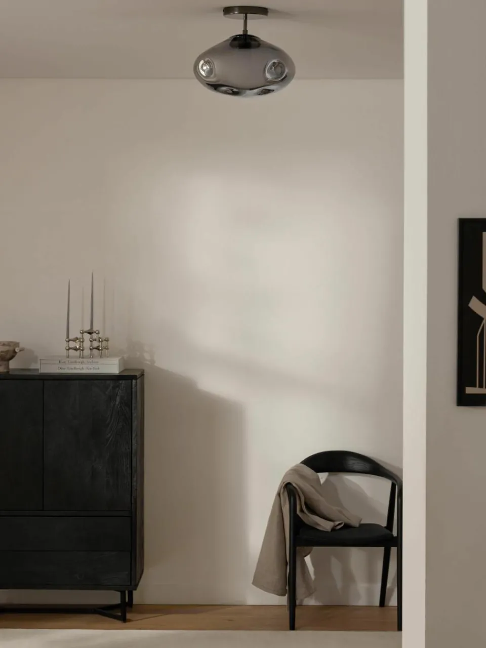 Plafondlamp Amora van gespiegeld glas^Westwing Collection Fashion