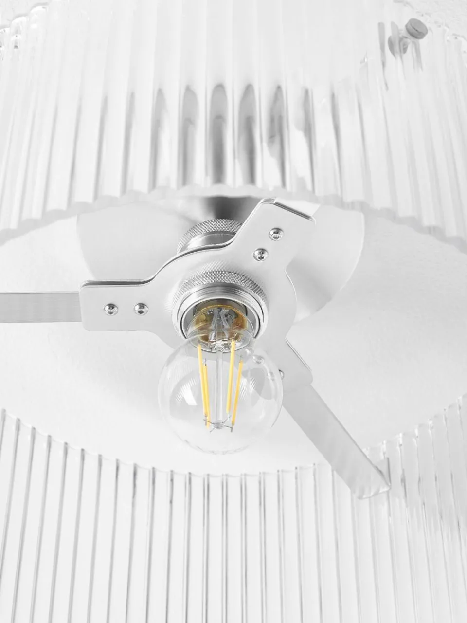Plafondlamp Emmi van geribbeld glas^Westwing Collection Outlet