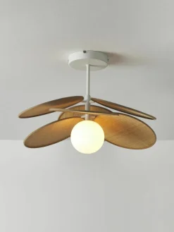 Plafondlamp Milani met decoratie uit natuurlijke vezels^Westwing Collection Discount