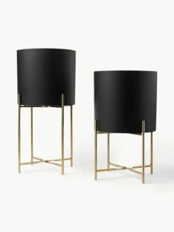 Plantenpotten Mina van metaal, set van 2^Westwing Collection Clearance
