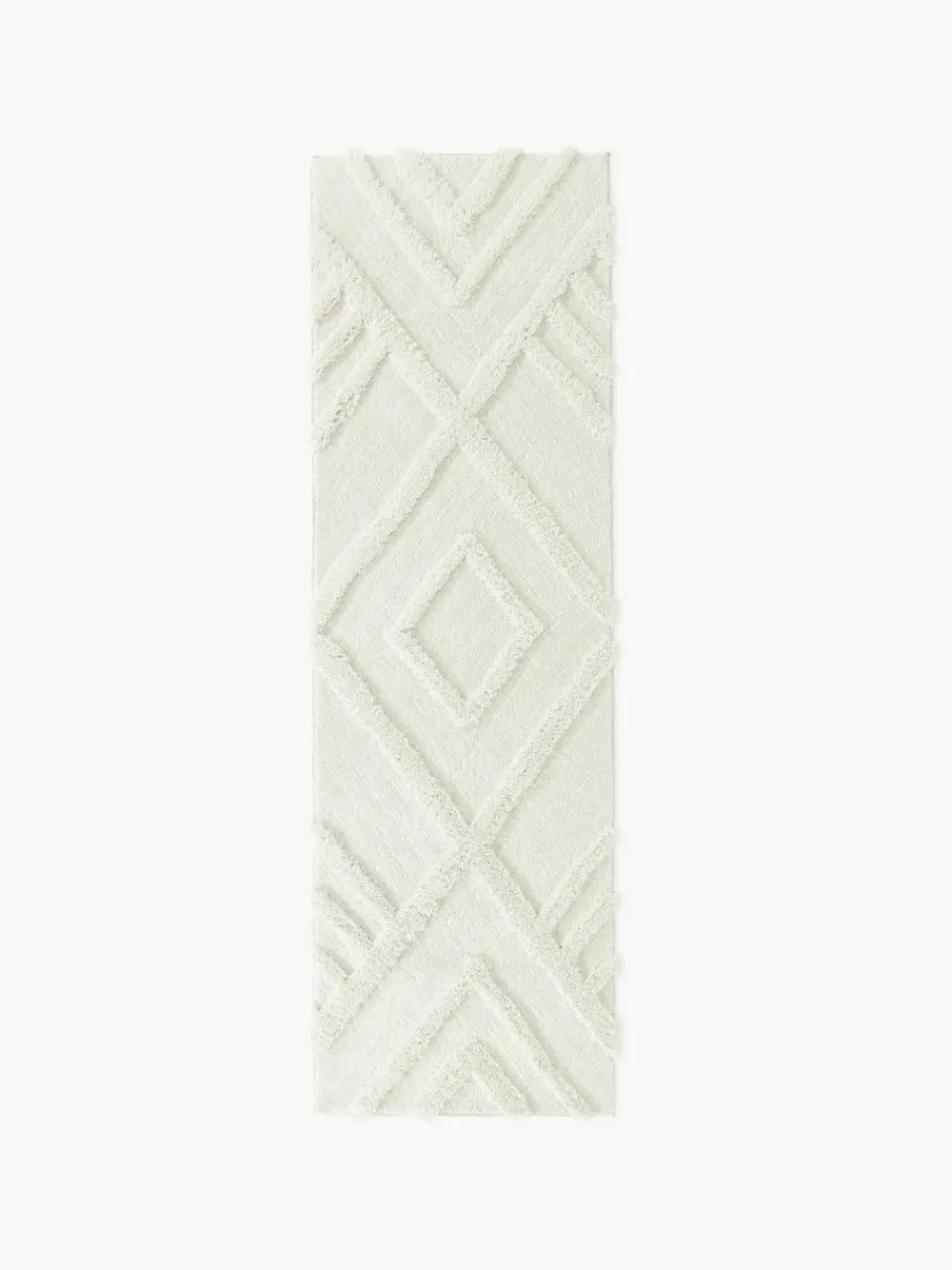 Pluizige hoogpolige loper Magda met verhoogd hoog-laag structuur^Westwing Collection Hot