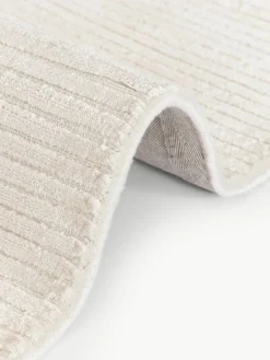 Pluizige hoogpolige loper Wes met hoog-laag structuur, handgeweven^Westwing Collection Fashion