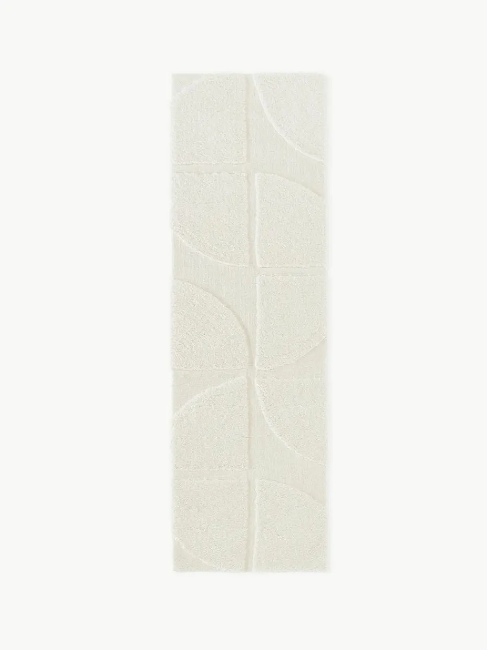 Pluizige hoogpolige loper Jade met verhoogd hoog-laag structuur^Westwing Collection Outlet