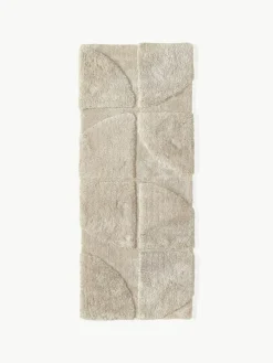 Pluizige hoogpolige loper Jade met verhoogde hoog-laag structuur^Westwing Collection Best
