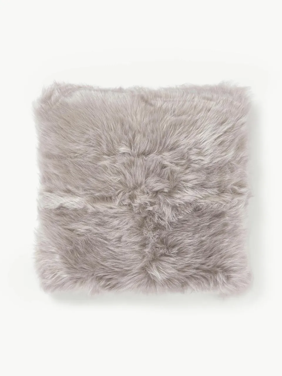 Pluizige kussenhoes van imitatievacht Mathilde, glad^Westwing Collection Outlet