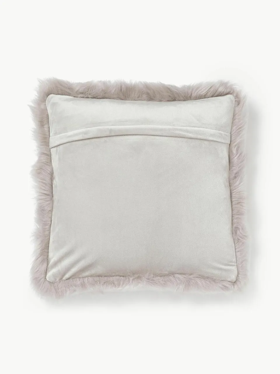 Pluizige kussenhoes van imitatievacht Mathilde, glad^Westwing Collection Outlet