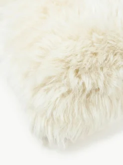 Pluizige kussenhoes van imitatievacht Mathilde, glad^Westwing Collection Fashion