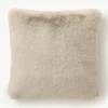 Pluzige kussenhoes van imitatievacht Mette, glad^Westwing Collection Outlet