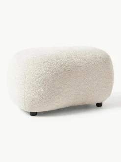 Poef Alba uit teddy-bouclé^Westwing Collection Sale