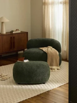 Poef Alba uit teddy-bouclé^Westwing Collection Online
