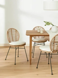 Polyrotan stoelen Cordula met stoelkussen, 2 stuks^Westwing Collection Outlet