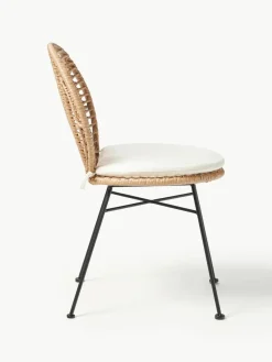 Polyrotan stoelen Cordula met stoelkussen, 2 stuks^Westwing Collection Outlet
