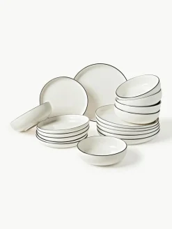 Porselein serviesset Facile, 6 personen (18-delig)^Westwing Collection Sale