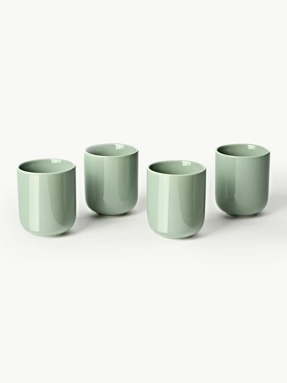 Porseleinen bekers Nessa, 4 stuks^Westwing Collection Hot