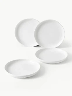 Porseleinen dinerbord Nessa, 4 stuks^Westwing Collection New