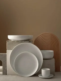 Porseleinen dinerbord Nessa, 4 stuks^Westwing Collection New