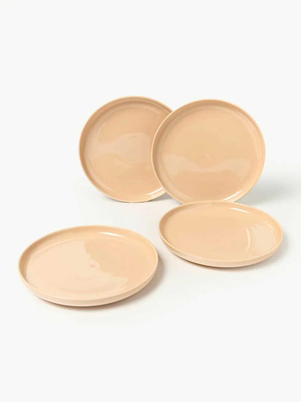 Porseleinen dinerborden Nessa, 4 stuks^Westwing Collection Fashion