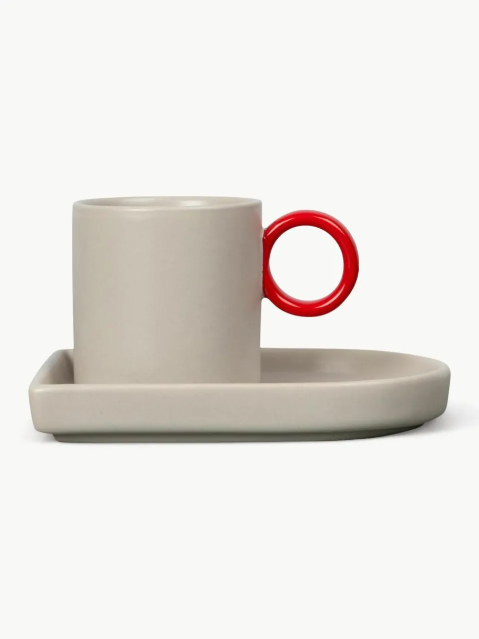 Porseleinen espressokopjes met schoteltjes Niki, 2 stuks^Byon New